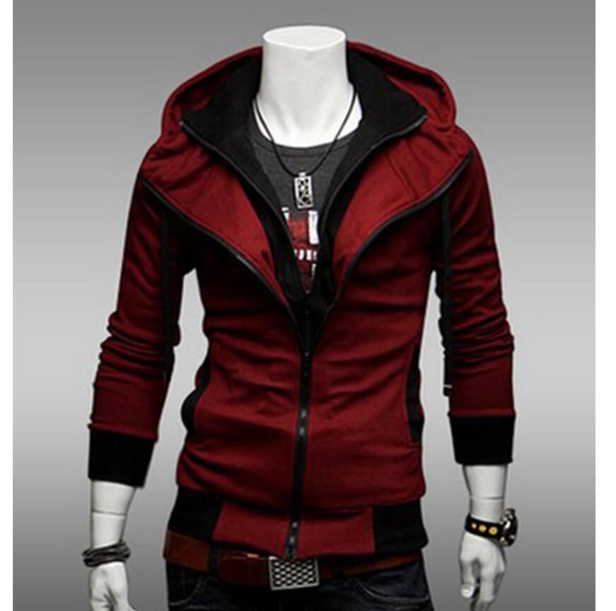 mens dark red hoodie