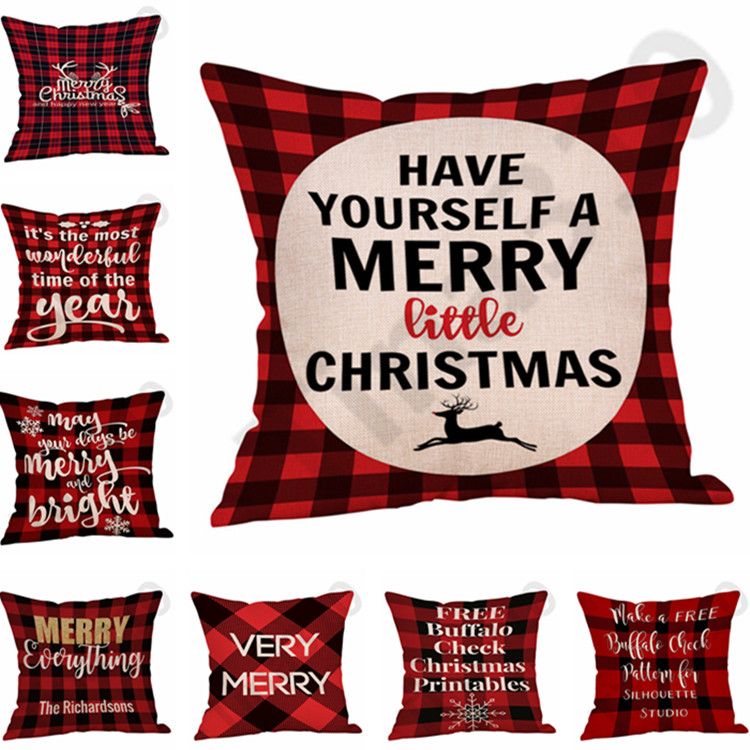 Hot 45 45cm Merry Christmas Pillow Case Snow Xmas Cushion Cover