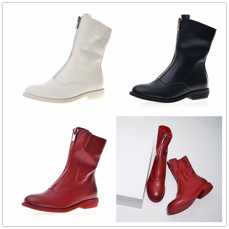 black wedge calf length boots