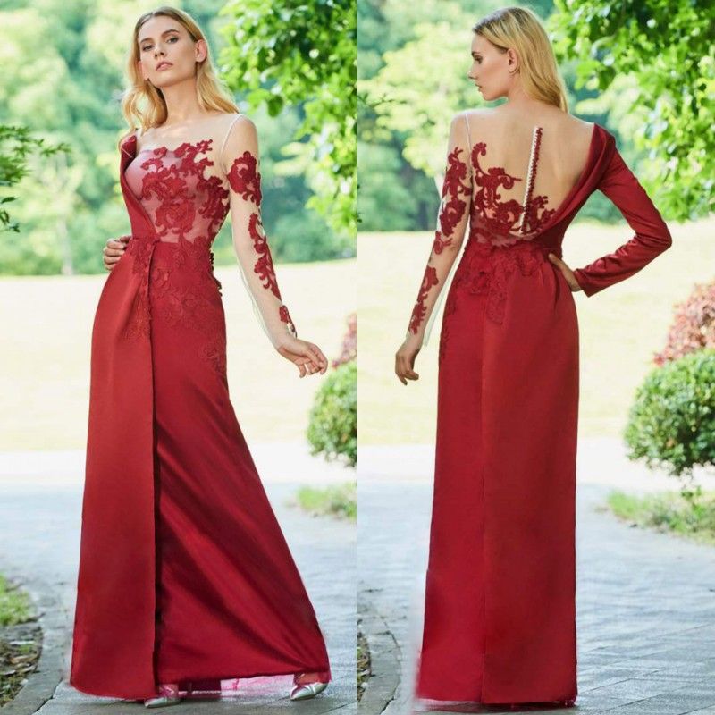 straight evening gown