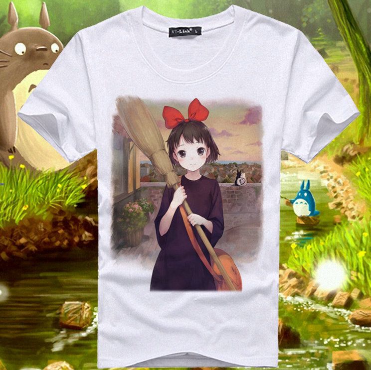 Acheter Service De Livraison Kiki T Shirt Manches Courtes Kikis Manga Robe Blanche Cartoon Vetements Tees Pur Casual Tissu De Coton De Qualite T Shirts De 12 03 Du Peacee Dhgate Com
