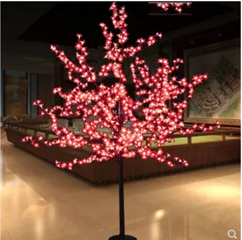 2M LED Crystal Cherry Blossom Árbol Luces Navidad Año Nuevo Luminaria Decorativo Lámpara Paisaje Iluminación