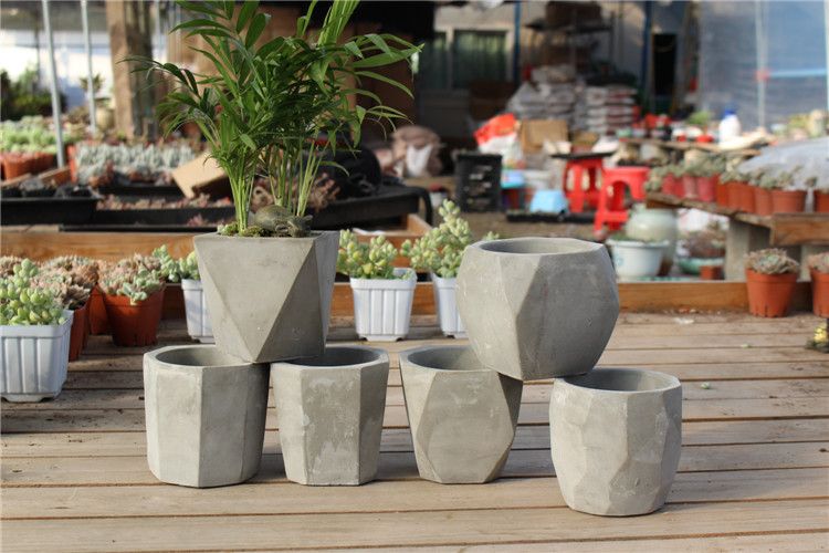 Creative Polygon Vase Concrete Planter Mold Handmade Craft Home