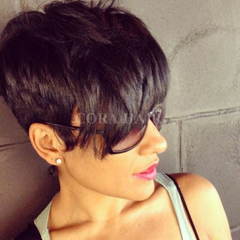 Unprocessed Cute Short Hairstyles 6a Top Grade None Lace Bob Human