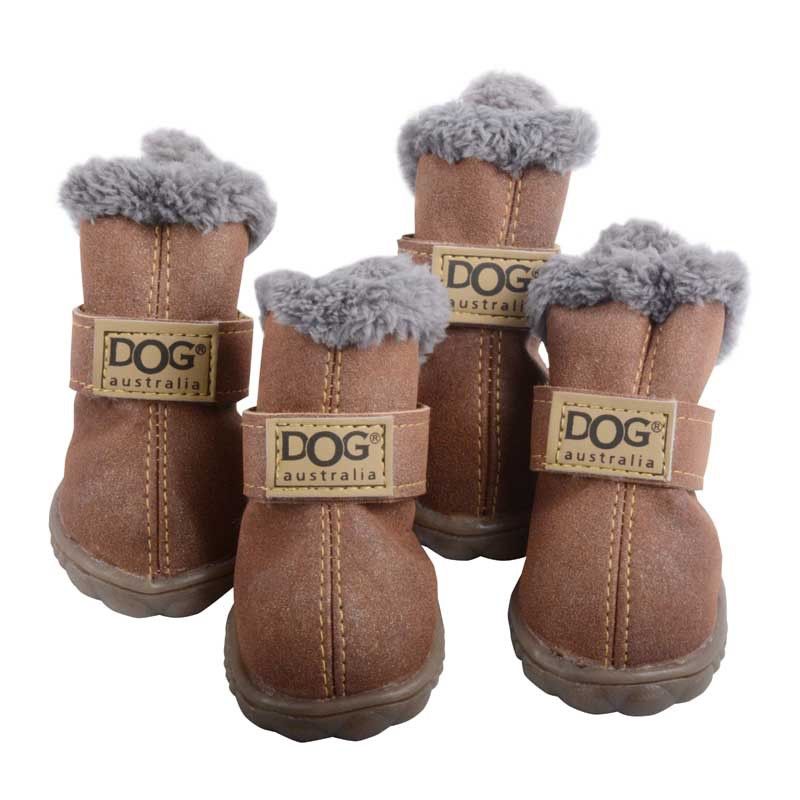 leather dog shoes