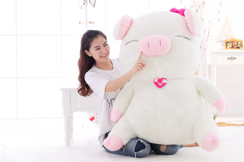 large stuffed pig