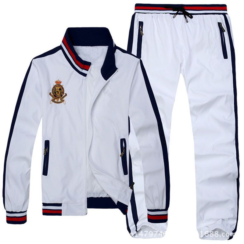 polo jacket and sweatpants set