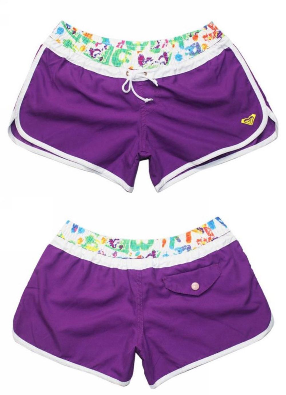 purple swimming shorts