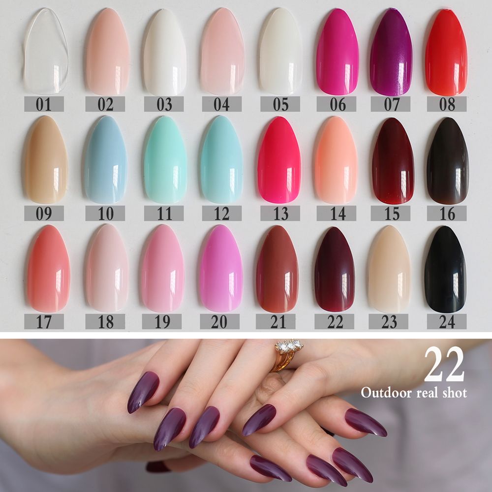 New False Short Rose Pointed Soft Pink Nude Red Brown Blue Fake Stiletto Nails Full Cover Pure Colour Candy Purple Khaki White From Blueberry14 3 73 Dhgate Com