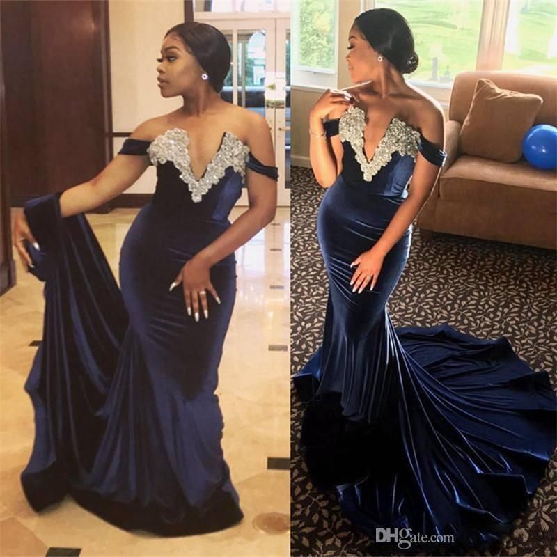 velvet prom dresses 2018