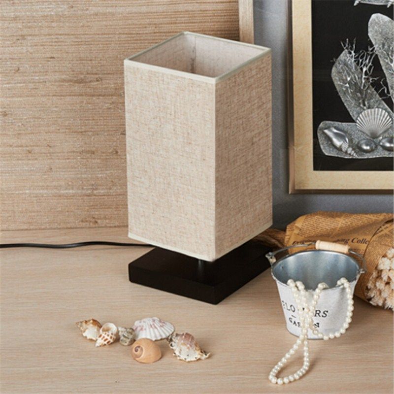 Bedside Table Lamp Minimalist Solid Wood Table Night Light Bedside Desk