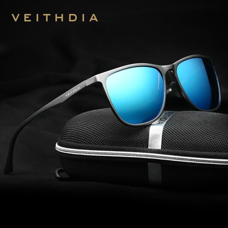 VEITHDIA ALUMINIO MARCA DE Gafas de sol Polarizadas Lente Vintage Accesorios para gafas de