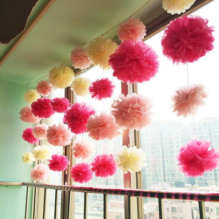 21 Tissue Paper Pom Poms Craft Pompoms Ball Flower Wedding Decoration Baby Shower Birthday Party Supplies From Fone Jin 3 63 Dhgate Com