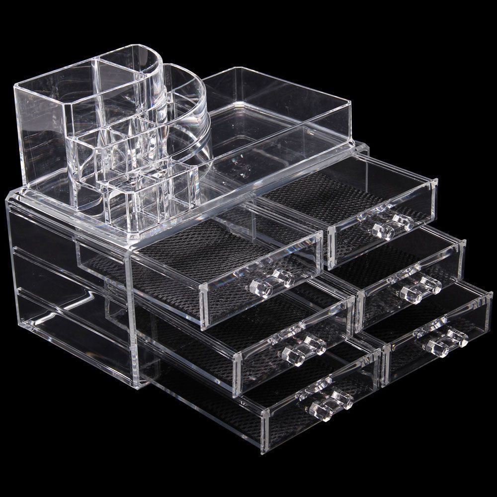2019 Acrylic Cosmetic Organizer 6 Drawers Drawer Makeup Case