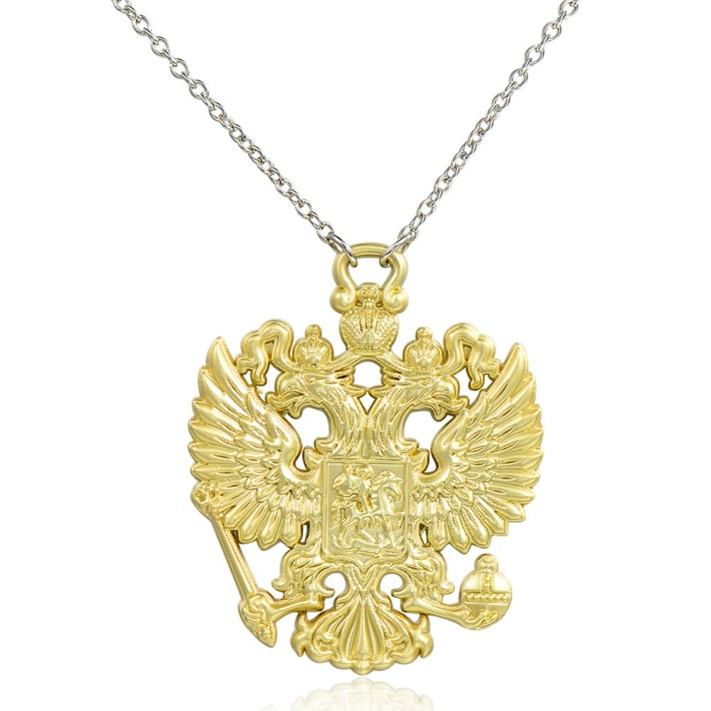 Russland Russia Halskette Gold Kette Anhänger Adler Modeschmuck
