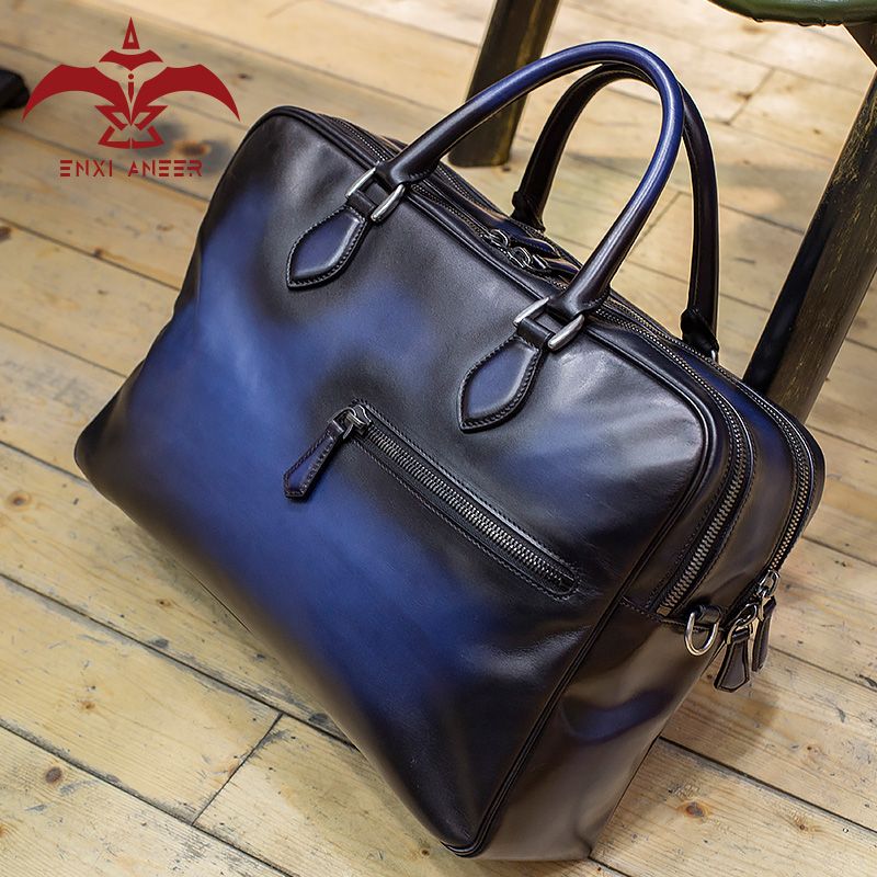 custom made leather briefcase