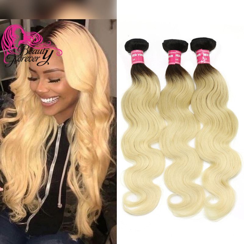 Beauty Forever Brazilian T1b 6 13 Body Wave Bundles Ombre Remy 100