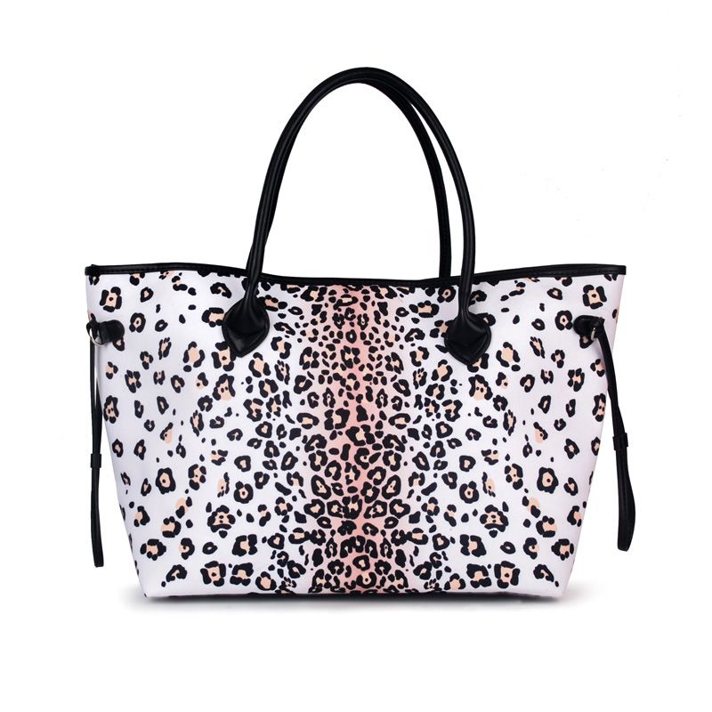 black and leopard purse
