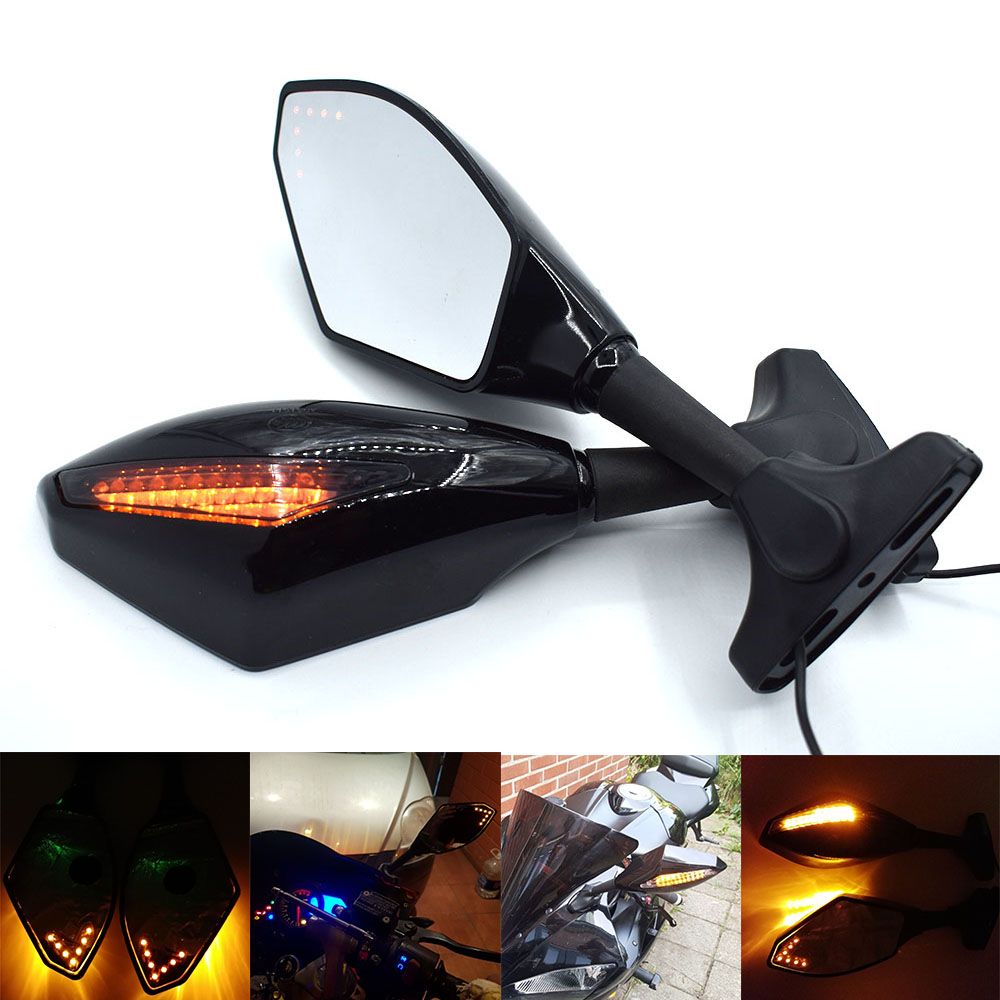 side mirror with indicator for bike
