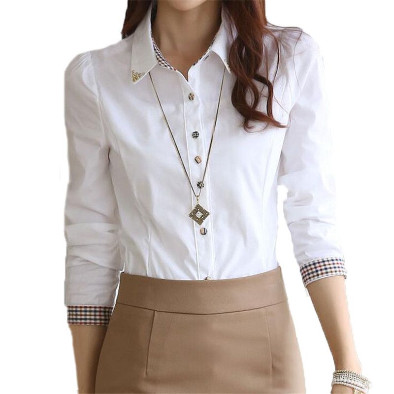 blusas blancas formales para dama
