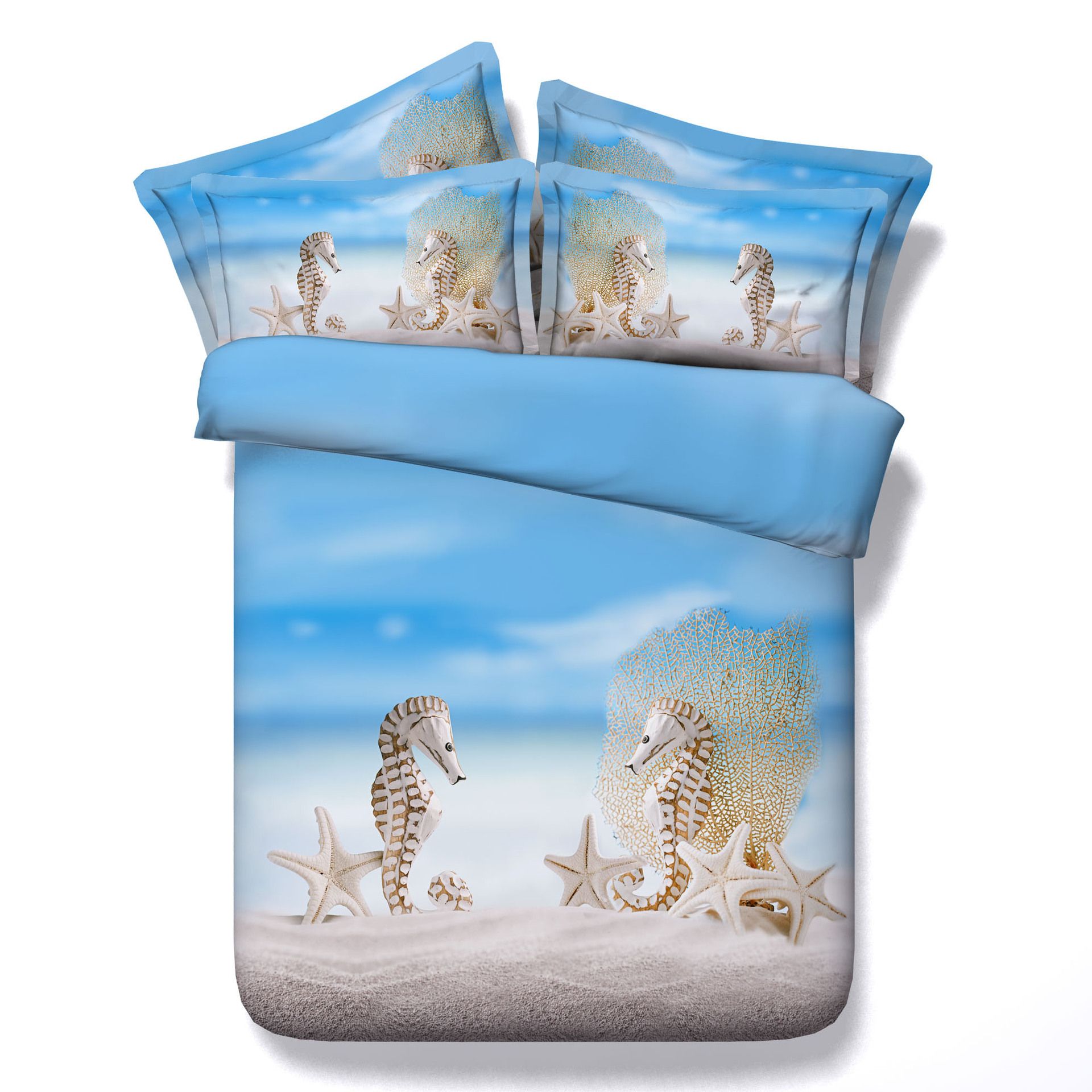 3d Ocean Beach Theme Animal Duvet Cover Bedding Sets Queen Floral