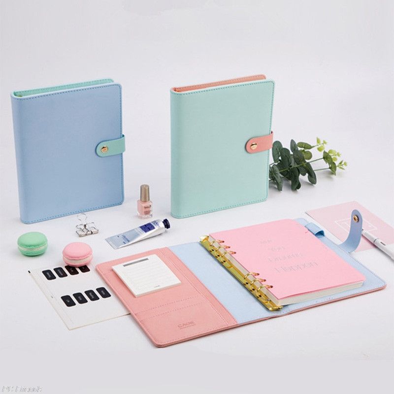 2019 a5 notebook binder spiral ring faux leather agenda daily monthly planner notepad office school supplies from wudee 38 84 dhgate com notebook binder