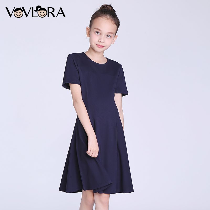 Grosshandel Madchen Kleid Oansatz Kurzarm Kinder Schule Kleider Abnehmbarer Kragen Feste Kinderkleidung Fruhling Grosse 9 10 11 12 13 14 Jahre Von Sto6 139 41 Auf De Dhgate Com Dhgate