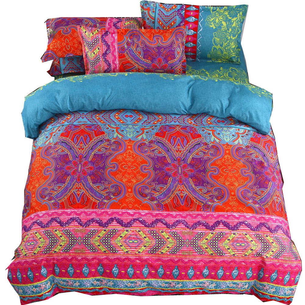 3d Bohemian Bedding Sets Boho Printed Mandala Duvet Cover Set With