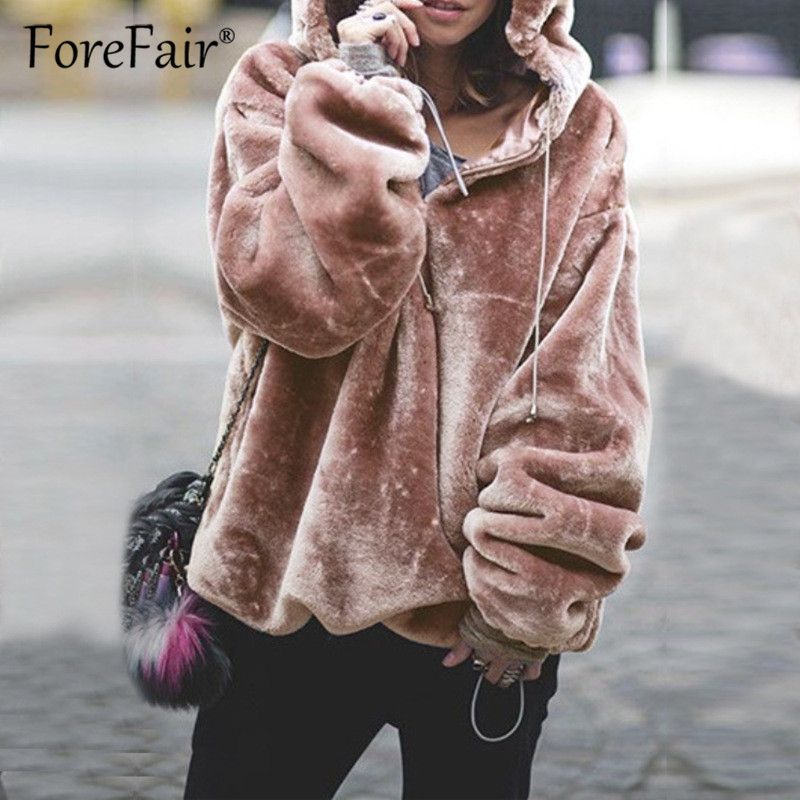 brown furry moletom com capuz