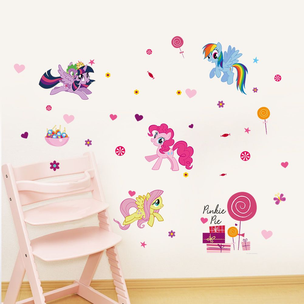 My Little Pony Cute Baby Wall Sticker Removable Decoration Kids Bedroom Decal Home Decor Stickers For Rooms