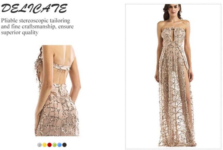 Chinese Sexy Hot Adult Backless Transparent Both Sides Split Women Sequin Dress Uk 2019 From Heatrading Uk Price Dhgate Uk - 