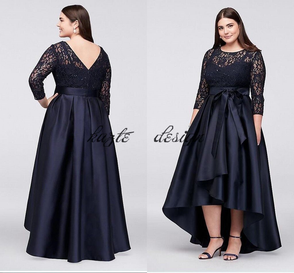 high low plus size mother of the bride dresses