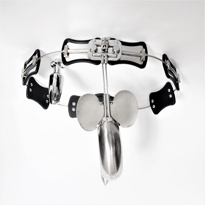 2019 HOT Breathable Padlock Male Stainless Steel Chastity Belt Device D-Ding 