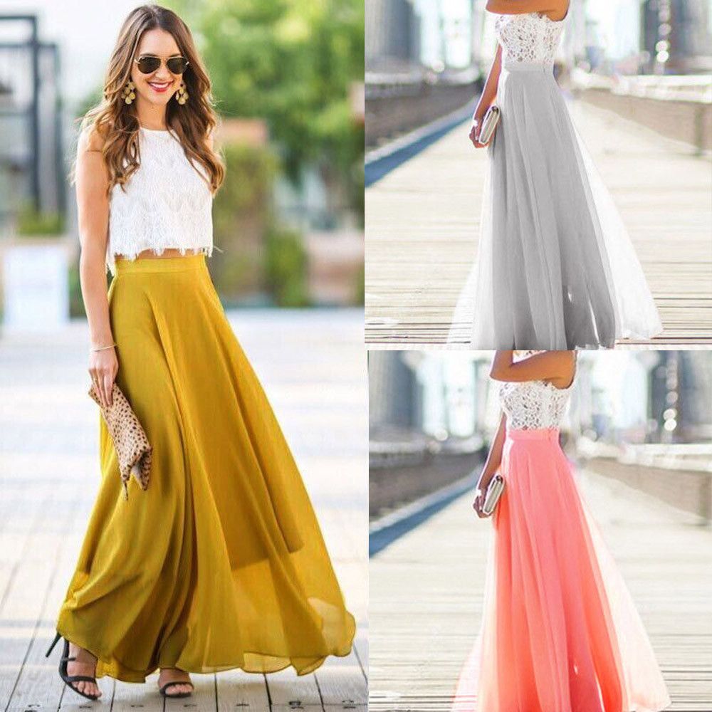 maxi skirt stretch