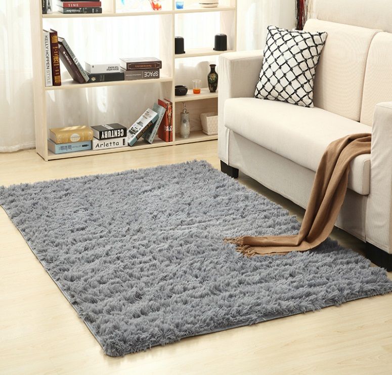 Bedroom Rug Shaggy Anti Skid Flokati Living Kitchen Bath Fluffy Mat Dining Room Carpet Car Floor Door Mat 5 Sizes Industrial Carpets Carpet