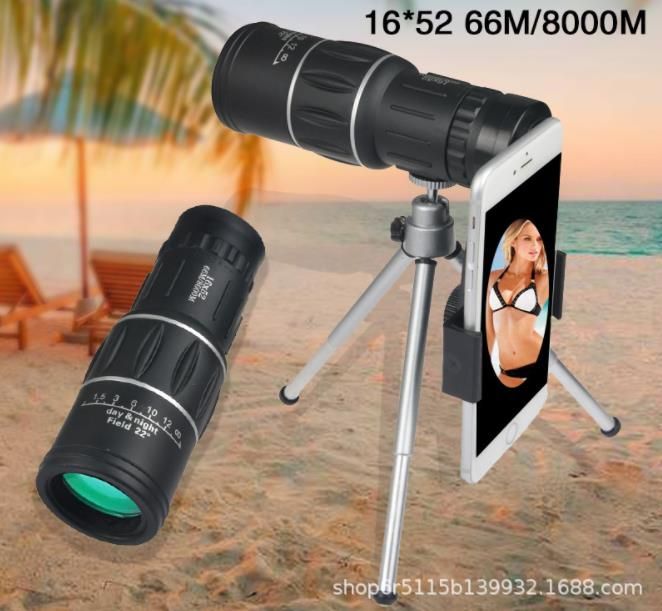 2020 16x52 Single Tube Telescopes, Childrens High Definition HD Night