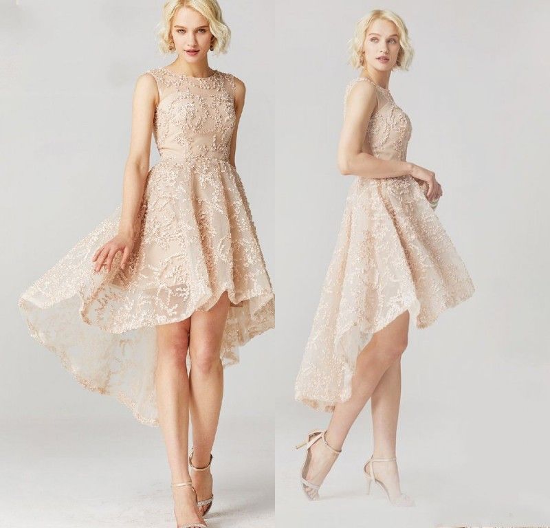 champagne gold cocktail dress