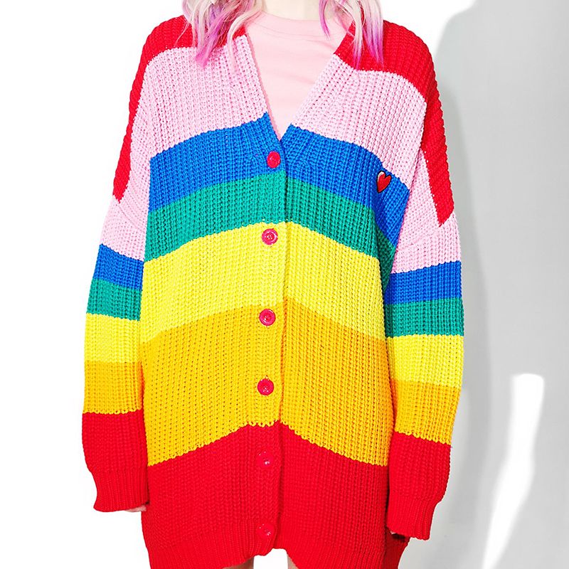 lazy oaf rainbow sweater
