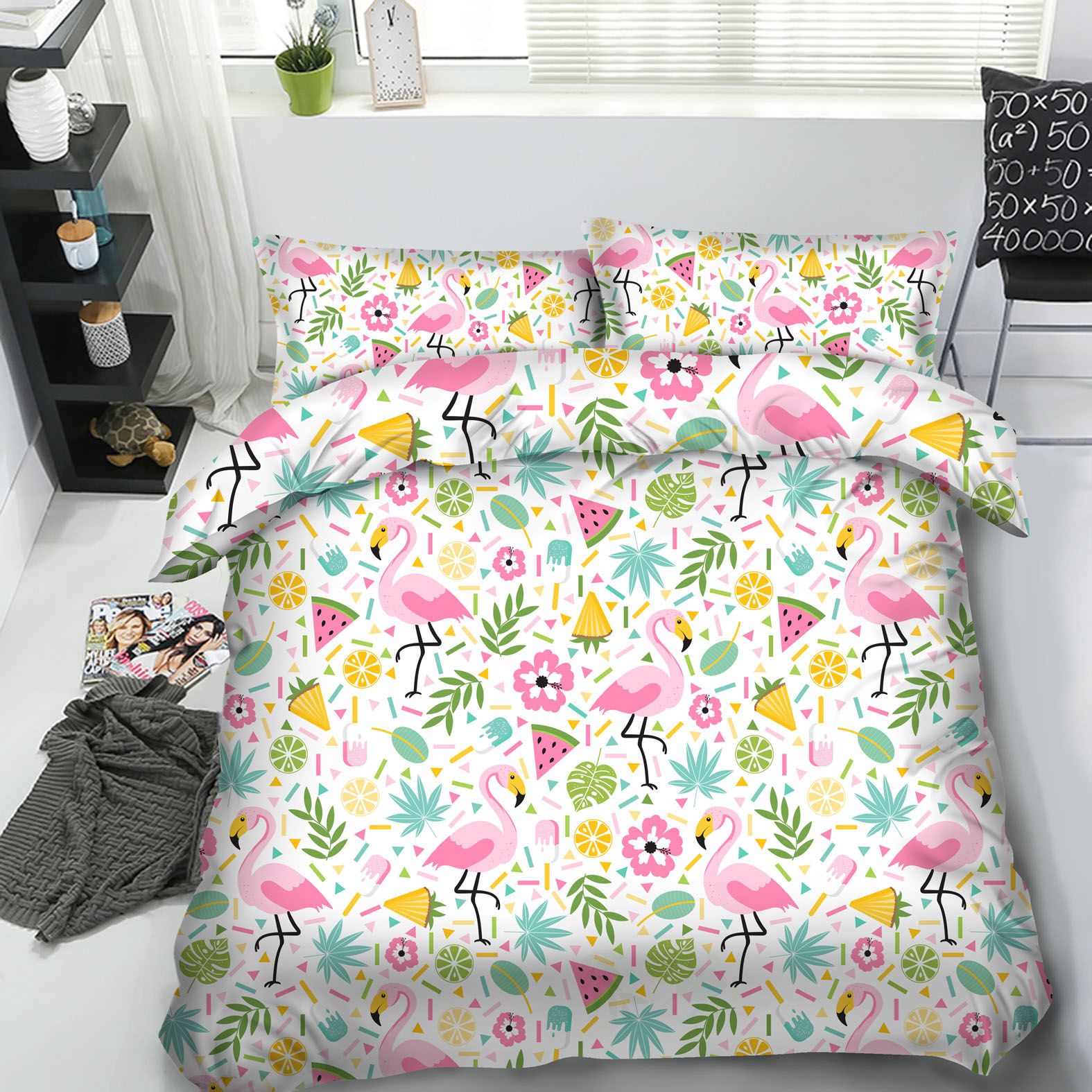 3d Printed Flamingo Bedding Set Twin Full Queen King Size