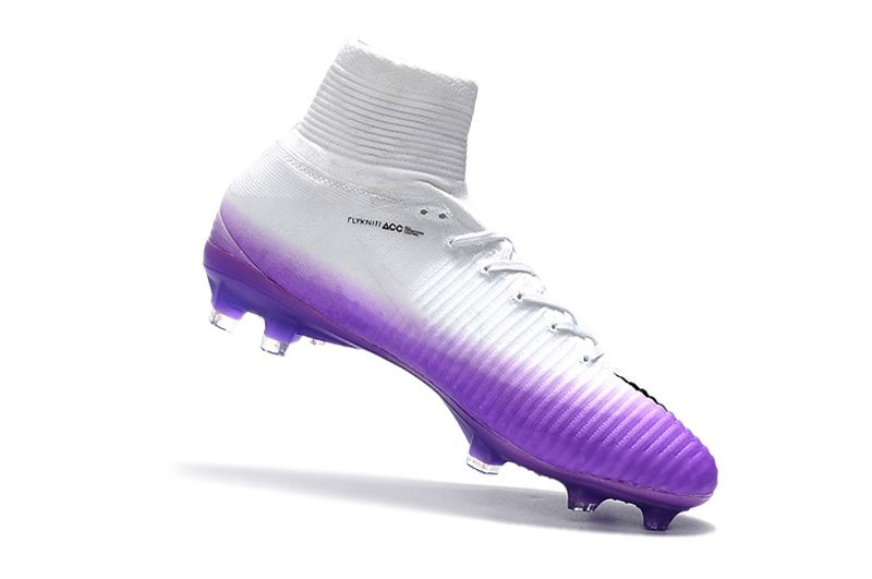 purple soccer boots