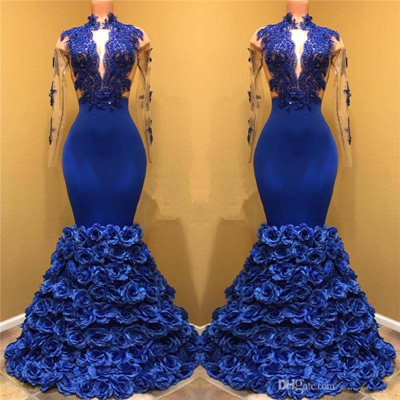 rose gold and royal blue dress
