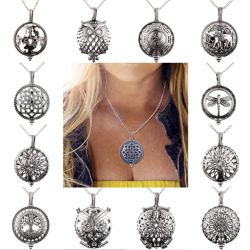 Collar Colgante Difusor Aromas Aromaterapia Mujer Medallón Collar Colgante Difusor Aromas Aromaterapia Mujer Medallón