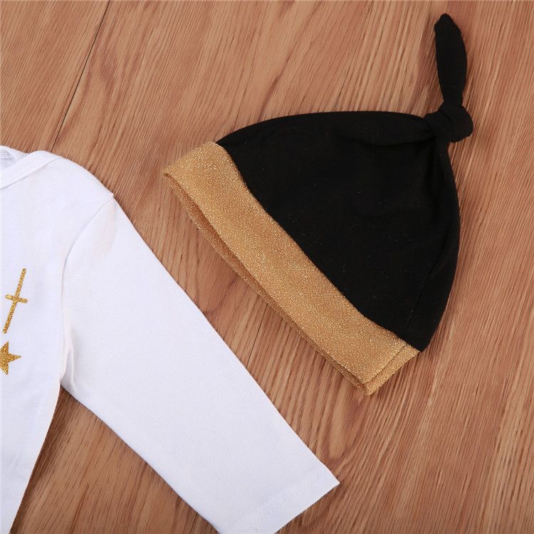 Compre Ropa Para Bebés Mi Primer Año Nuevo 2018 Bebé Recién Nacido Ropa  Mameluco De Manga Larga + Pantalones De Retazos + Sombrero Traje De Ropa De  Algodón Para Niños Conjunto A