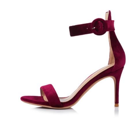wine sandals heels