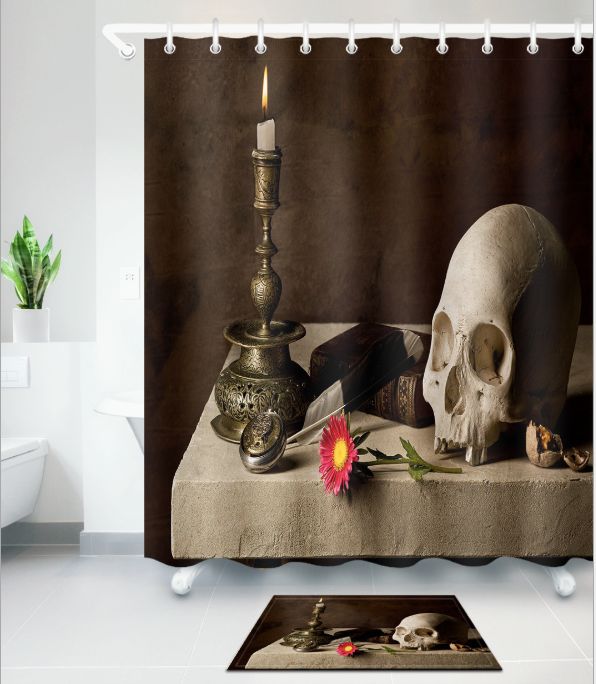 2020 Halloween Skull Pattern 3d Print Custom Waterproof Bathroom Modern Shower Curtain Polyester Fabric Bathroom Curtain Door Mat Sets From Paintingart2017 25 53 Dhgate Com