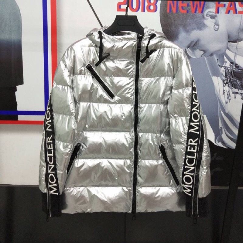 moncler silver jacket mens