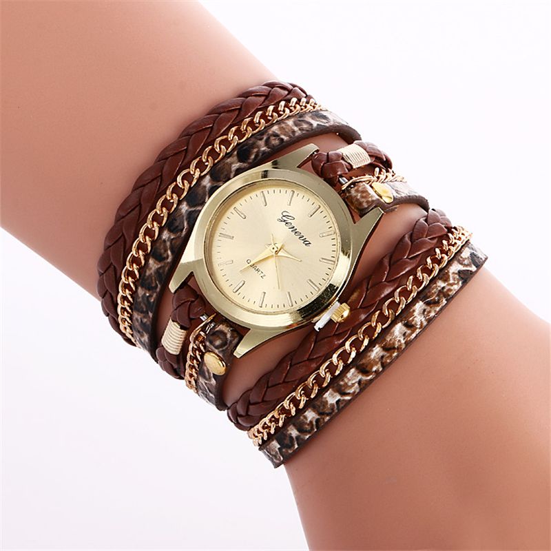 Acquistare Orologi Donna Vintage Bracciali Orologi Moda Colorata Tessuto  Wrap Rivet Da Donna Bracciale In Pelle Da Polso Orologi Da Catena Economico  | Consegna Veloce E Qualità | DHgate Italy