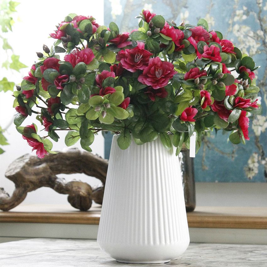 2020 5 Branches Artificial Rhododendron Lifelike ...