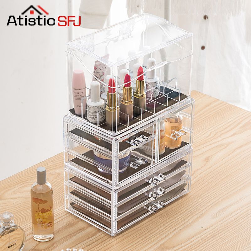 2019 Atistic Sfj Makeup Organizer Storage Box Acrylic Make Up
