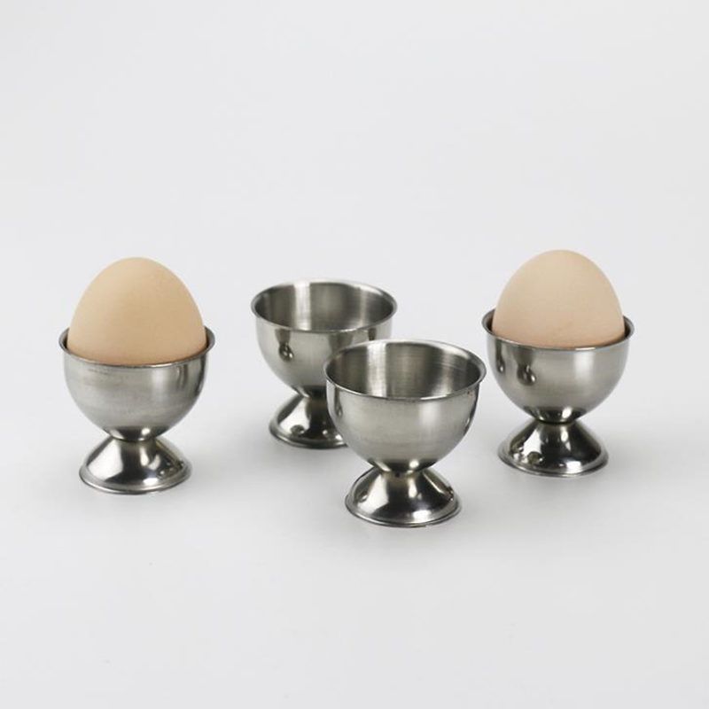 Stainless Steel Soft Boiled Egg Cups Egg Holder Tabletop Cup Kitchen Tool New 